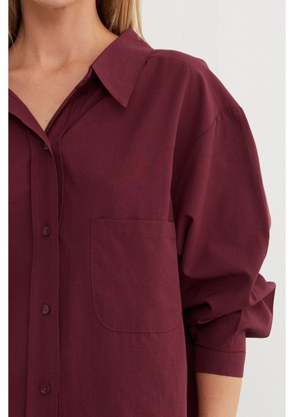 Basic Tek Cepli Oversize Gömlek