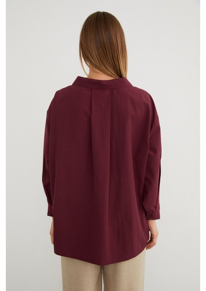 Basic Tek Cepli Oversize Gömlek
