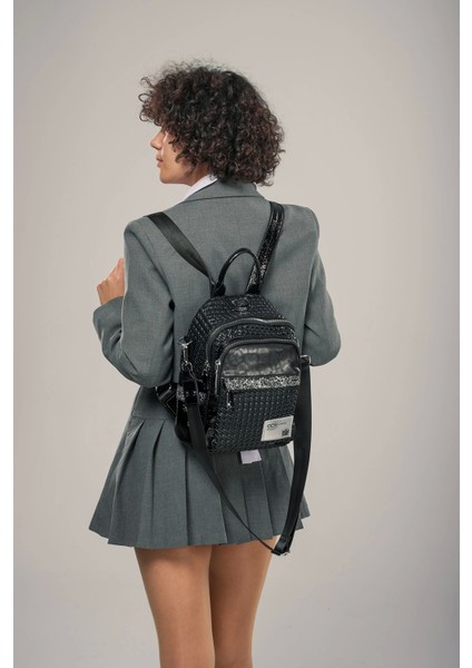 Tulip Siyah Cilt Sırt Çantası