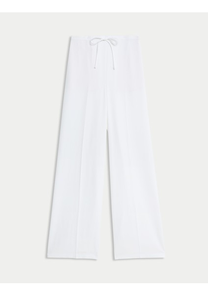 Yüksek Bel Wide Leg Pantolon