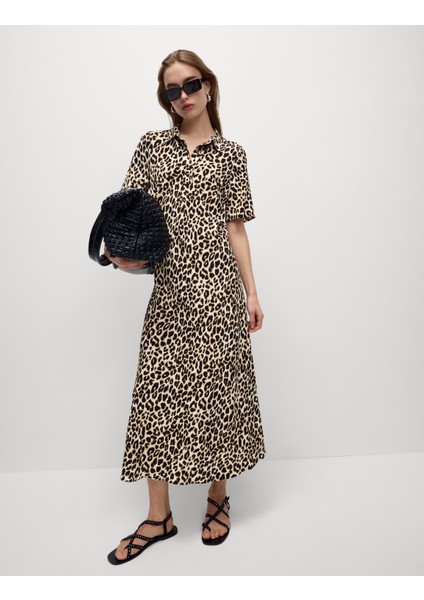 Desenli Gömlek Elbise