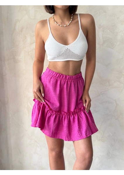 Çingene Keten Etek Fuşya S24808