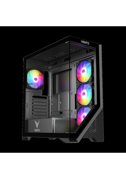 VG4202FL Mid Tower, 750W 80+ Siyah, Temperli Cam, Rgb, Atx Gamıng Kasa