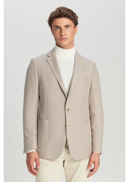 Slim Fit Dar Kesim Mono Yaka Torba Cepli Blazer Ceket modelleri