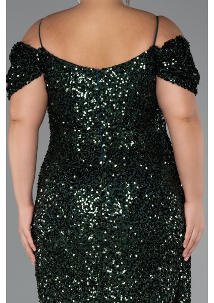 Kuyruklu Uzun Pul Payet Büyük Beden Abiye ABU5232 fırsatları