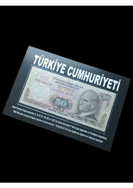 Türk Lirası Özel Folderında Kağıt Koleksiyon Para Hediye Antika Darpane Numismatik Hobi