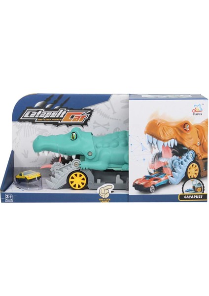 Catapult Araba Fırlatıcı Sesli Timsah