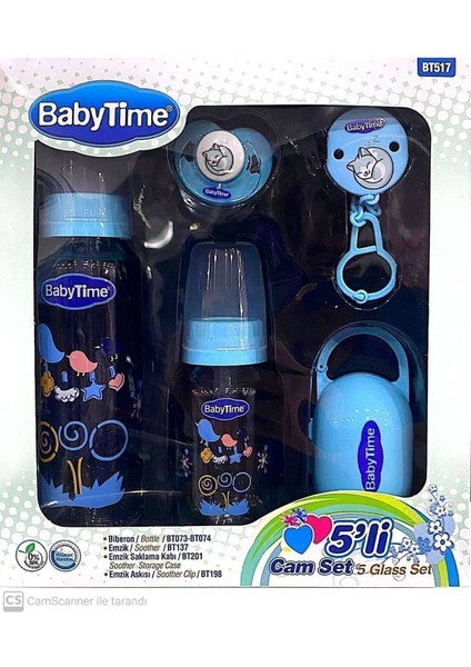 Yenidoğan 5'li Cam Biberon ve Emzik Seti, Güvenle Kullanılır, Renkli ve Dayanıklı. fiyatları