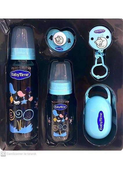 Yenidoğan 5'li Cam Biberon ve Emzik Seti, Güvenle Kullanılır, Renkli ve Dayanıklı. modelleri