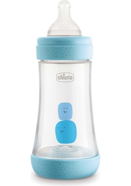 Mavi 240 ml Antikolik Pp Biberon, 2 Ay Uygun, Güvenli ve Hafif Tasarım