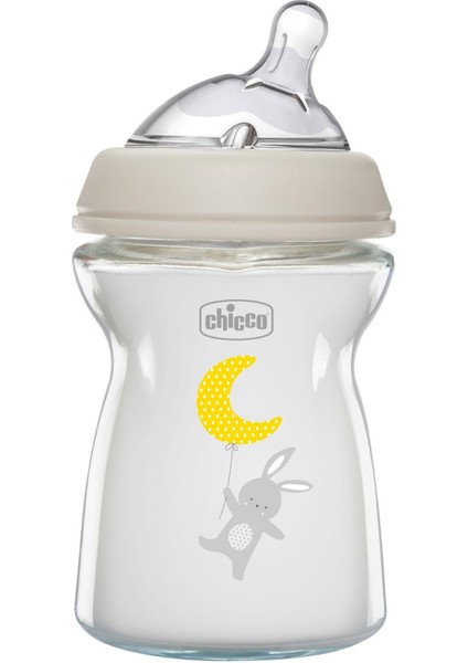 Cam Biberon 0 Ay 250 Ml, Şeffaf, Doğal ve Güvenli Bebek Beslenme Aksesuarı