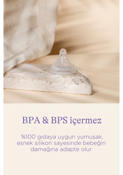 2'li 160 ml Biberon ve Naturalwave® Emzik, 1 Ay ve Üzeri, Şık Mor Renk indirimleri