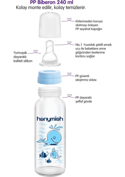 Mavi 240 ml Bpa Free Biberon, Sağlıklı ve Güvenilir Bebek Beslenmesi Için modelleri