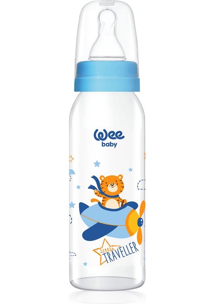 250 ml Mavi Cam Biberon, Sağlıklı ve Şık Tasarım