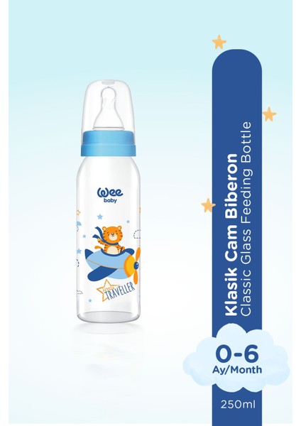 250 ml Mavi Cam Biberon, Sağlıklı ve Şık Tasarım fiyatları