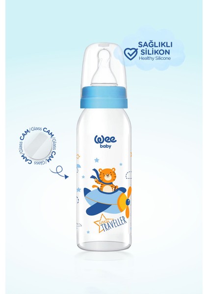 250 ml Mavi Cam Biberon, Sağlıklı ve Şık Tasarım modelleri