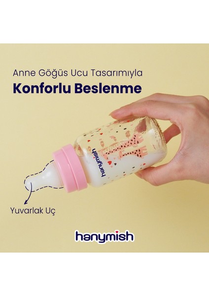 Doğal Cam Biberon 125 Ml, Şık ve Sağlıklı Bebek Beslenme Şekli