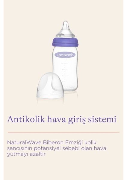 160 ml Cam Biberon ve Naturalwave® Emzik, 1 Ay+ Için Güvenle Kullanılır fırsatları