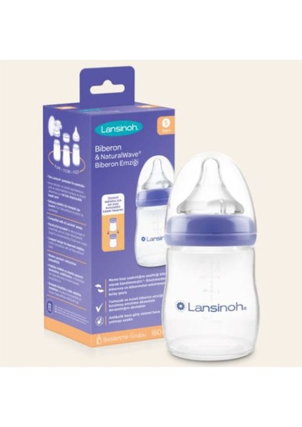 Natural Wave Silikon Uçlu Biberon 160 Ml, Sağlıklı ve Güvenli Bebek Beslenmesi