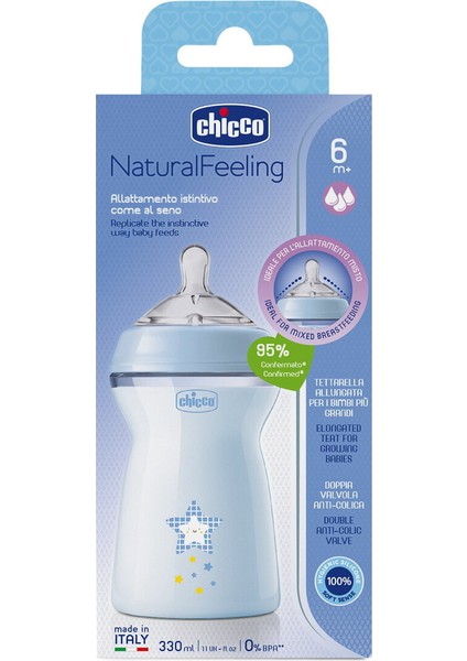 Bebekler Için 330ML Hafif Mavi Pp Biberon, 6 Ay ve Üzeri, Sağlıklı ve Güvenli Kullanım indirimleri