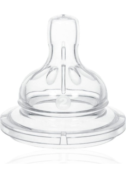 Geniş Ağızlı Biberon Emziği, Şeffaf, Normal Akış, 6-18 Ay, Güvenli ve Pratik Kullanım
