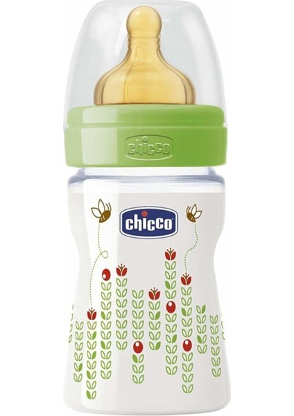 Yeşil 150 ml Kaucuk Biberon, Bebekler Için Güvenli ve Konforlu Tasarım