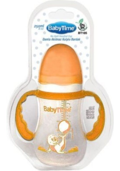 Damla Akıtmaz Kulplu Bardak 250 ml Turuncu, Şık ve Kullanışlı Içecek Kabı