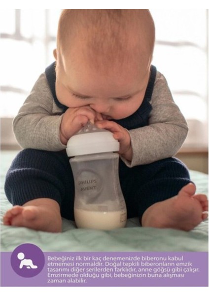 Bebekler Için 2'li 260ML Pp Biberon Seti, 1+ Ay, Şeffaf fiyatları