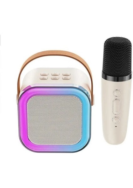 Karaoke Mikrofon Hoparlör Seti Bluetooth Profesyonel Ses Efektli 6 Saat Kesintisiz Kullanım 20W