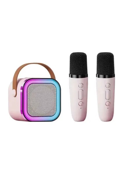 Karaoke Mikrofon Hoparlör Seti Bluetooth Profesyonel Ses Efektli 6 Saat Kesintisiz Kullanım 20W