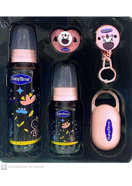 Yenidoğan 5'li Cam Biberon ve Emzik Seti, Sağlıklı ve Şık Tasarım modelleri