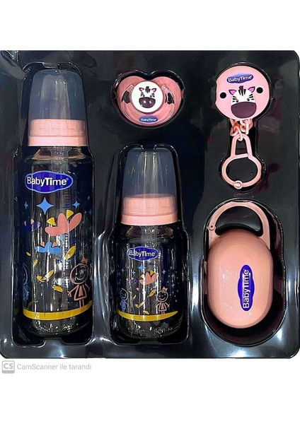 Yenidoğan 5'li Cam Biberon ve Emzik Seti, Sağlıklı ve Şık Tasarım fırsatları