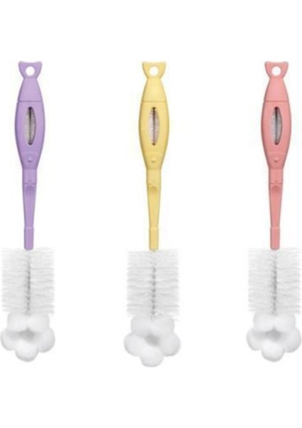 Karma Renkli Süngerli Biberon Temizleme Seti, Pratik ve Güvenli Bebek Bakımı