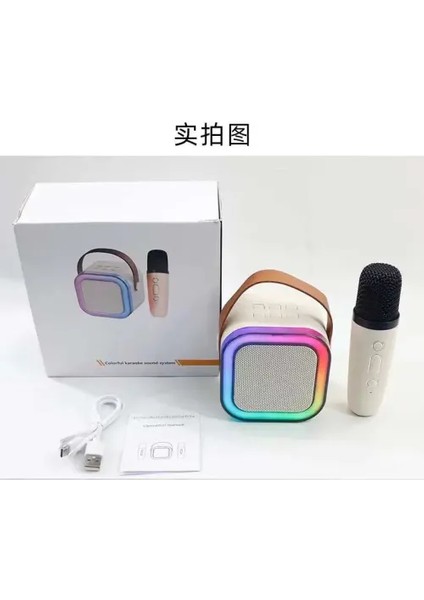 Karaoke Mikrofon Hoparlör Seti Bluetooth Profesyonel Ses Efektli 6 Saat Kesintisiz Kullanım 20W