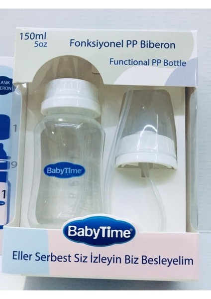 Şeffaf 150 ml Fonksiyonel Pp Biberon, Eller Serbest Kullanıma Uygun