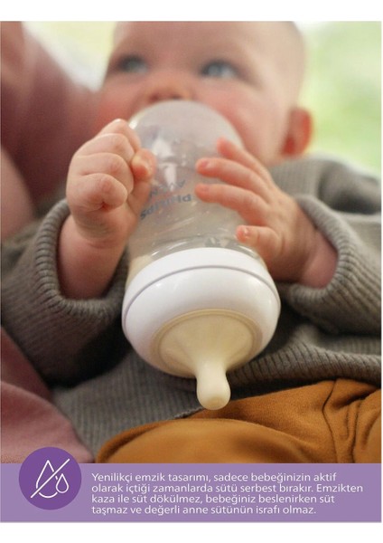 Bebek Biberon 260ML Pembe, Doğal Tepkili, 1+ Ay Uygun indirimleri
