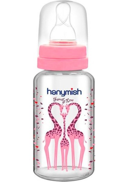 Bebek Cam Biberon 0-6 Ay 125 ml Pembe Renk