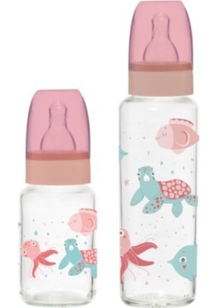 Cam Biberon Ikili Set 125 ml ve 250 Ml, Pembe, Sağlıklı ve Güvenli Kullanım