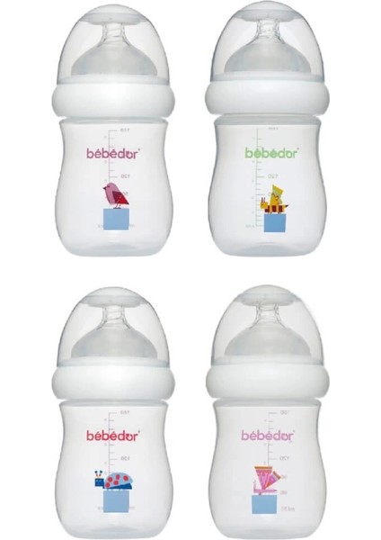 Çok Renkli Geniş Ağızlı Pp Biberon 180ML, Kolay Kullanım ve Hijyen Sağlar.