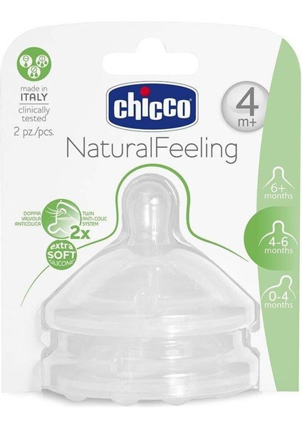 Şeffaf 4 Ay Akış Ayarlı Biberon Emziği, 2'li Paket, Güvenli ve Rahat Kullanım
