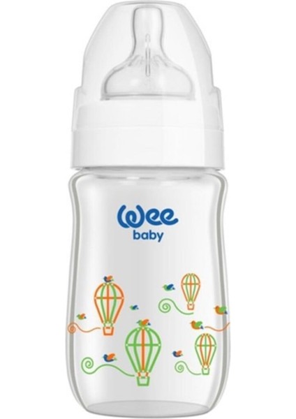 Şeffaf 120 ml Geniş Ağızlı Isıya Dayanıklı Cam Biberon