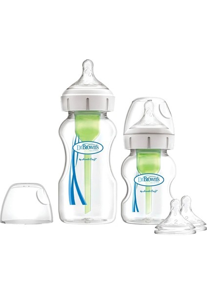 2'li Pp Biberon Seti, Gaz Yapmayan, Doğal Akış, Anti-Colic, 150ML+270ML, Beyaz