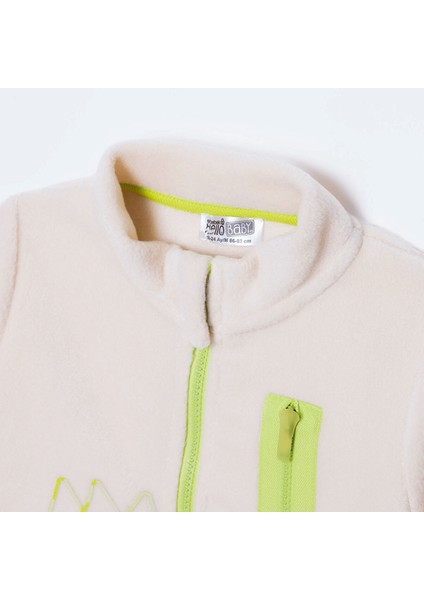 Erkek Bebek Polar Hırka Fermuarlı Cepli Uzun Kol modelleri