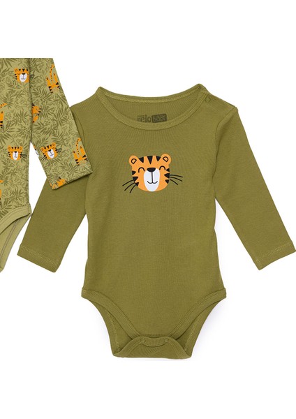 Erkek Bebek 2li Uzun Kol Body Çıtçıtlı Yaka modelleri