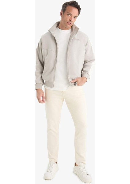 Regular Fit Dik Yaka Fermuarlı Mont C6214AX25AU fiyatları