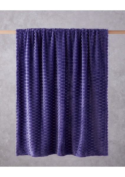 Tiny Bubbles Jakarlı Wellsoft Tv Battaniye 120X160 cm Mor