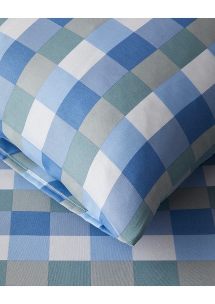 Cuby Kolay Ütülenir Çift Kişilik Nevresim Seti 200X220 cm Seledon - Mavi modelleri