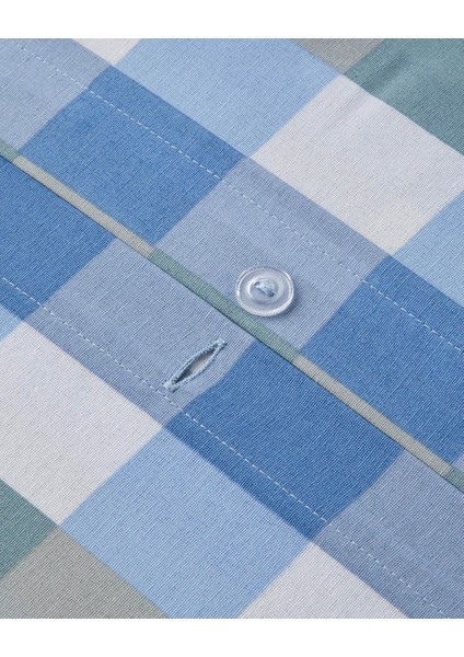 Cuby Kolay Ütülenir Çift Kişilik Nevresim Seti 200X220 cm Seledon - Mavi indirimleri