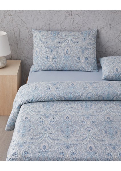 Boho Chic Pamuk Çift Kişilik Nevresim Takımı 200X220 cm Mavi fiyatları