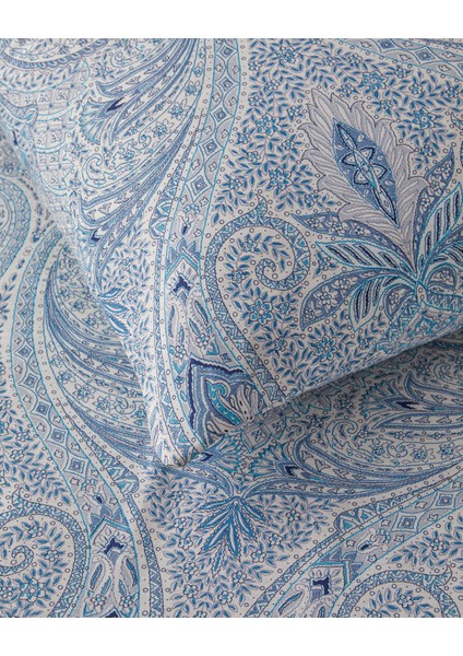 Boho Chic Pamuk Çift Kişilik Nevresim Takımı 200X220 cm Mavi fırsatları